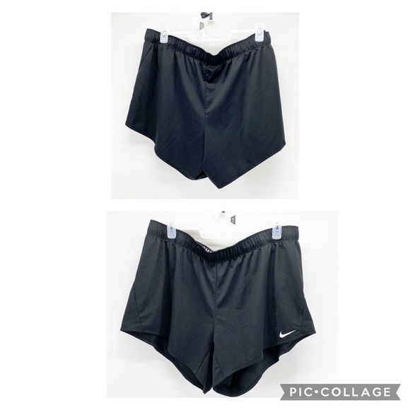 Nike Dri-Fit black draw string athleisure workout casual shorts - Picture 1 of 7